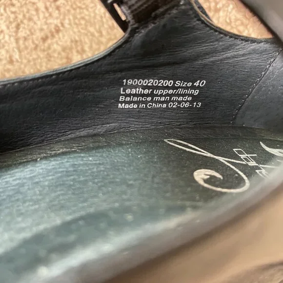 Dansko Shoes Womens 40 Black Fanny Wedge Mary Jane Leather Casual Comfort Heel - Picture 8 of 9